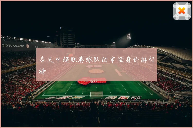 各支中超联赛球队的市场身价排行榜